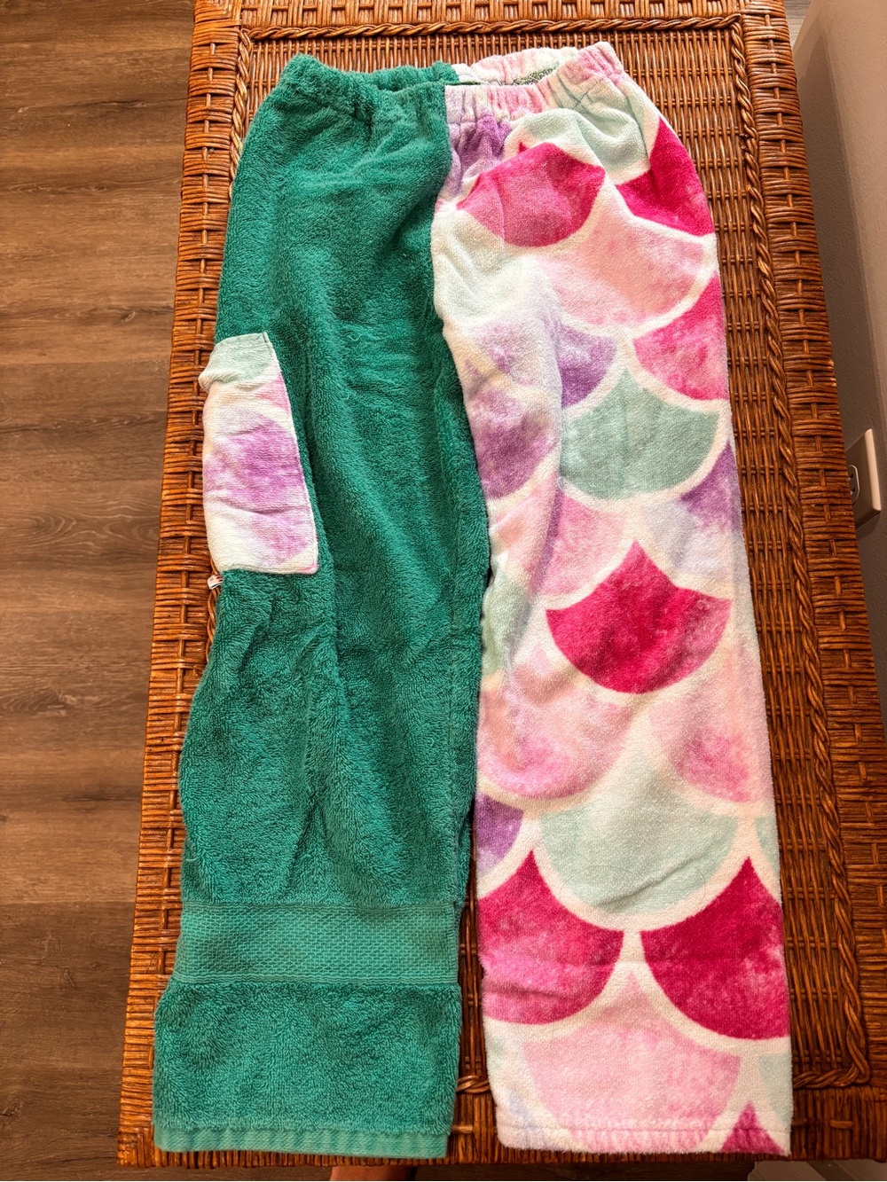 Girls Mermaid Towel Pants. Like new!
